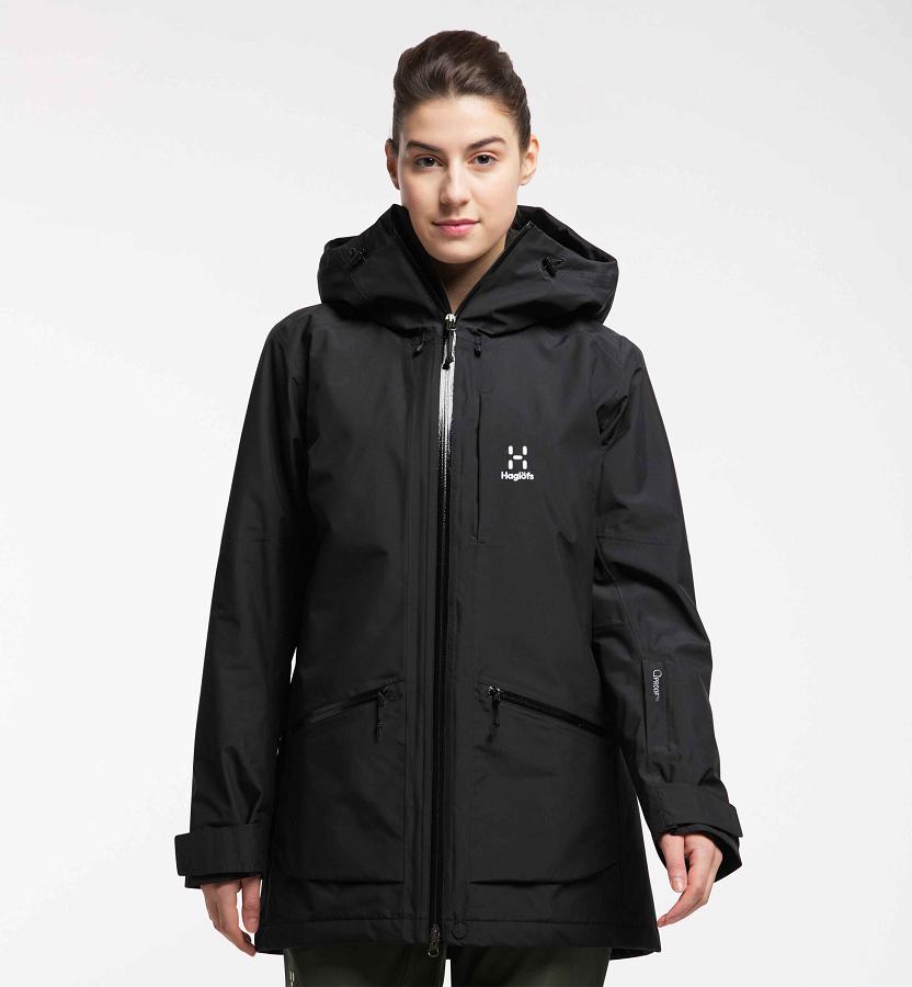 Haglöfs Lumi Parka Black For Womens WSBFI0964 Australia